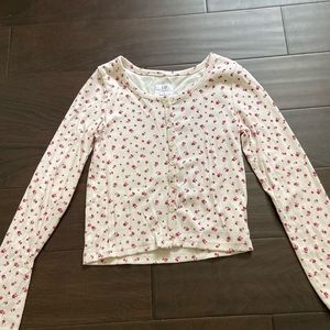 woman’s long sleeve floral top size xs